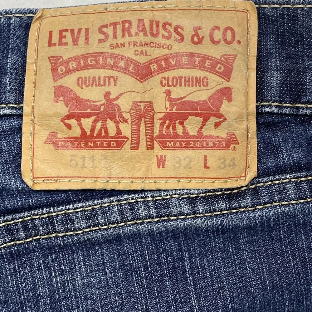 Levis 511 Jeans Mens 32x34 Slim‎ Straight Blue cowboy western rodeo